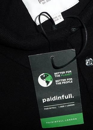 "paid in full" england. лёгкий оригинальный свитшот-поло р-xl-56-58 новый!