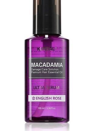 Kundal macadamia ultra serum english rose
(восстанавливающая сыворотка на основе маселки
для пошкодженого волосся)