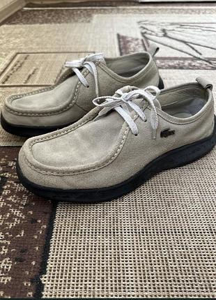 Lacoste мокасини замшеві