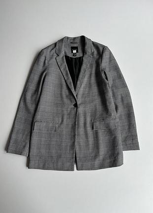 Піджак сірого кольору в гусячу лапку new look