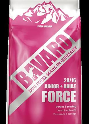 Bavaro (баваро) force 28/16 корм для щенков от 2-х месяцев и активных собак 18 кг