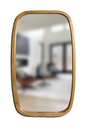 Зеркало эллипсный прямоугольник деревянное luxury wood new art oak дуб