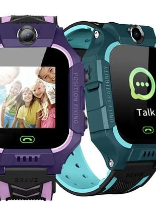 Годинник дитячий з gps-трекером і сім-картою q19 фіолетовий
