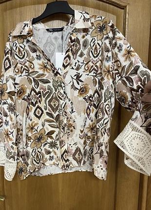 Zara новая тонкая блуза 50-52 р
