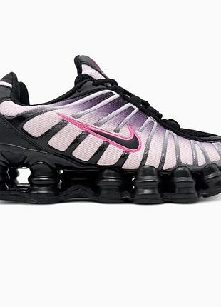 Женские кроссовки nike shox tl black/playful pink / smb+ 🔗