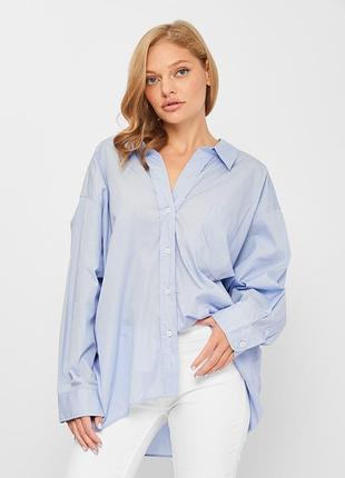 Бавовняна сорочка оверсайз zara