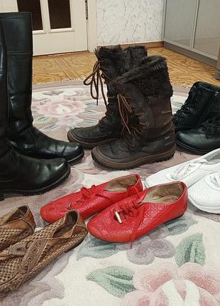37/36ecco merrell сапоги женские ботинки и кроссовки кожаные белые красные коричневые