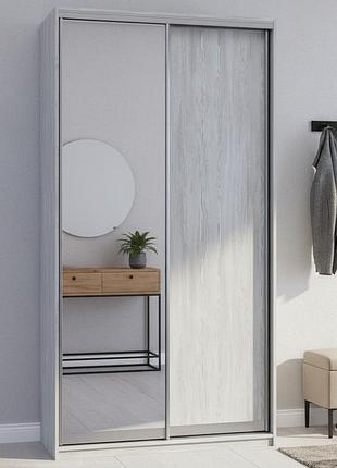Шафа-купе doros сіті лайт сосна натти 1 дсп / 1 дзеркало 120х60х225 (drs-011959)