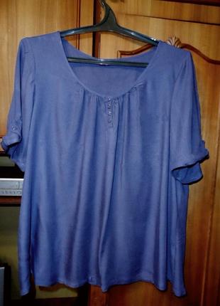 Летняя блузка - кофточка "распашонка" польша р. 24 большой размер супербаталл