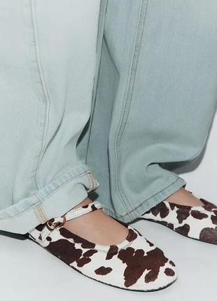 Балетки жіночі лео шкіряні zara new