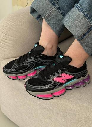 Женские кроссовки new balance 2000 black grey pink / smb+ 🔗
