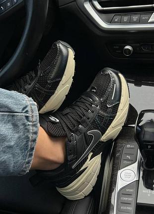 Женские кроссовки nike v2k runtek black beige white / smb+ 🔗