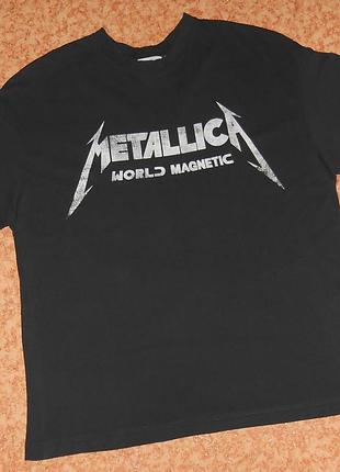 Футболка metallica/world magnetic/oversize/мерч