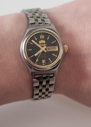 Винтажные мужские механические часы orient crystal 21 jewels