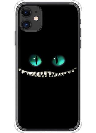Чохол силіконовий протиударний с посиленими кутами на телефон iphone 11 чеширський кіт "689sp-1722-58250"