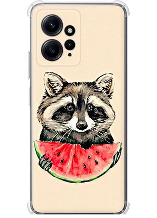 Чехол силикон с усиленными углами на телефон xiaomi redmi note 12 4g енотик с арбузом "4605sp-3021-58250"