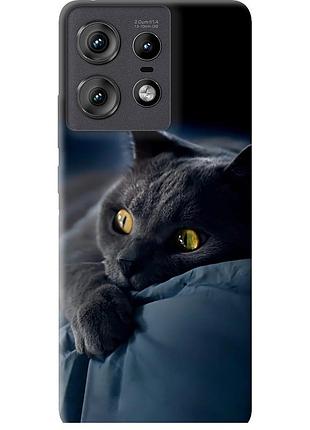 Чохол силіконовий на телефон motorola edge 50 pro 5g димчастий кіт "825u-3710-58250"