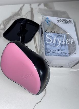 Рожевий гребінець для волосся tangle teezer щітка з кришкою трендова