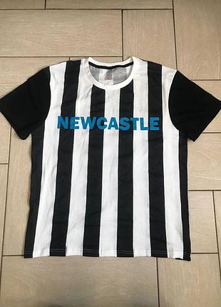 Футбольная футболка newcastle (нюкасло) - черно-белая, в полоску
