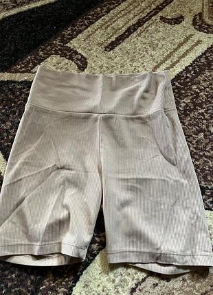 Бежеві велосипедки в рубчик soft fashion