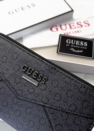 Женский кошелек на молнии guess (7595) серый