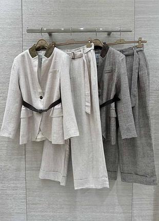 Жіночий лляний костюм brunello cucinelli