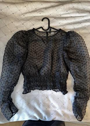 Блуза, напівпрозора, h&m, розмір s