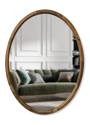 Дзеркало овальне дерев'яне luxury wood evolution natural walnut горіх