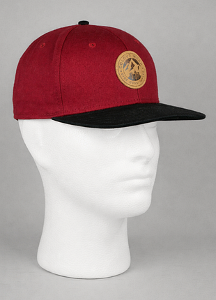 Кепка clwr colourwear badge burgundy лого бейсболка бордовая текстильная мужская на ремешке регулируемая nike puma adidas carhartt jordan