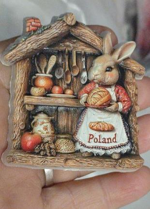 Магнит на холодильник польша poland типа керамика