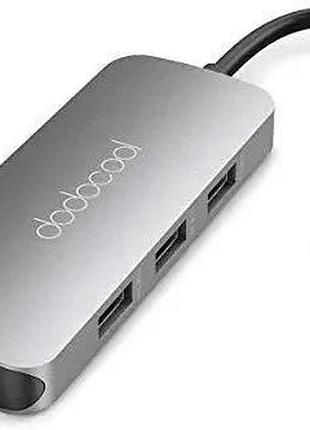 Usb-c хаб dodocool 7-в-1 для macbook pro/air та ipad: універсальний перехідник (сірий)
