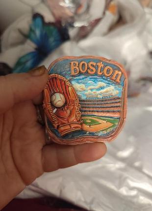 Магнит на холодильник сувенир бостон boston