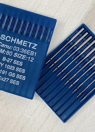Иглы schmetz b-27 ses №80 для промышленных оверлоков для трикотажных тканей