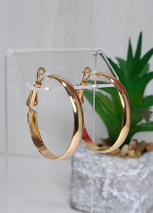Серьги кольца из медицинского золота позолота 18к xuping