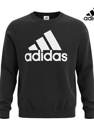 Оригінальний чоловічий світшот adidas чорний розмір s чоловіча кофта адідас котоновий лонгслів реглан чоловіче худі лонг батнік толстовка водолазка