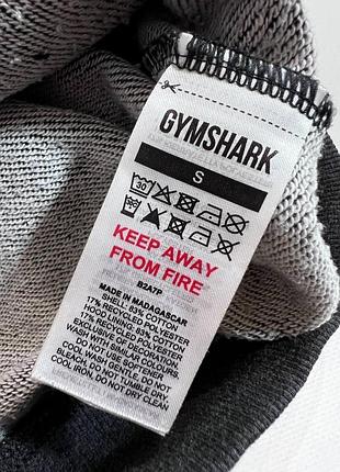 Оригінальне чоловіче худи gymshark розмір s m сіра чоловіча кофта з капюшоном гумшарк джимшарк вільний батнік чоловічий толстовка вільна оверсайз а1 6