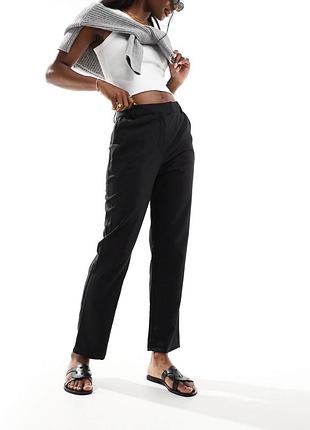 Asos чорні штани брюки прямі широкі під класику uk 6 eu 34 us2