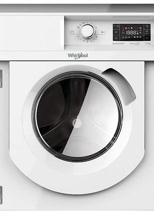 Прально-сушильна машина whirlpool biwdwg75148ua вбудована фронтальна, 7(5)кг, 1400, a+++, 60см, дисплей, пара, інвертор, білий