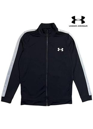 Оригинальная мужская олимпийка under armour черная размер s спортивная кофта андер армур ундер армор мужское зип худи мужской реглан пайта мастерка _1 3