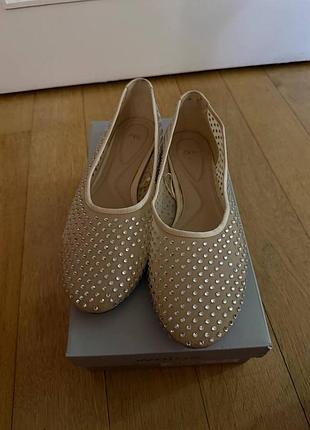 Балетки 39 у стразах zara