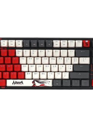 Механическая игровая клавиатура bloody s87 (naraka), красные свитчи, usb, rgb расная подсветка, blms red plus switch