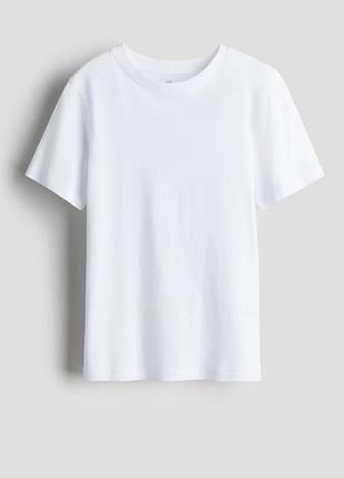 Базова біла футболка h&m без дефектів дитяча 10-12 років