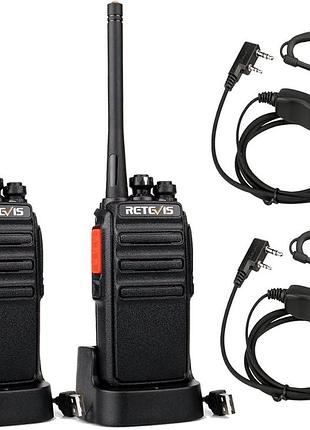 Рація retevis rt24 pmr446, безліцензійна професійна двостороння радіостанція, 16 каналів, сканування tot, usb-зарядний пристрій та навушники