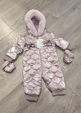 Стеганый зимний комбинезон river island baby