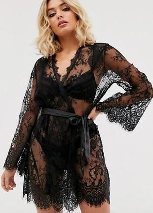 Ann summers мереживний халат кімоно/14568/