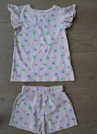Костюмчик летний футболка+шорты  dunnes stores 3-4г хлопок