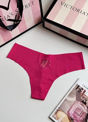 Безшовні трусики стрінги з камінчиками victoria’s secret