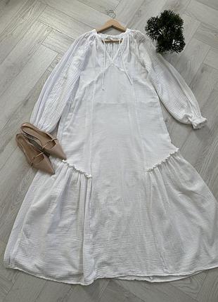 Довге муслінове плаття h&m