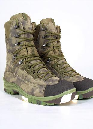 Берцы зимние женские тактические. 36-47р олива+пиксель. натуральная гидрофобная кожа! stzf-2107