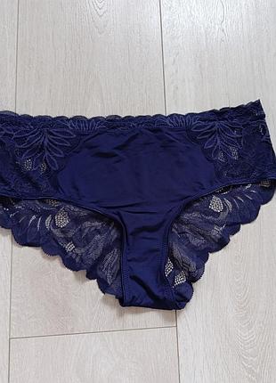 Синие ажурные трусики кружные трусы кружевные l л 12 40 48